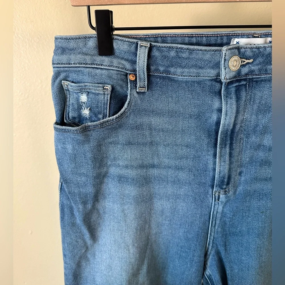 PAIGE Denim Stella Straight Jeans Distressed Size 33 - Picture 5 of 14